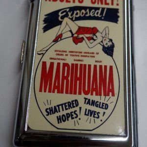 Exposed Parody Cigarette Case With Built In Butane Lighter
